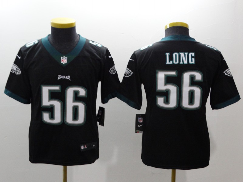 Youth Philadelphia Eagles #56 Long black Nike NFL jerseys
